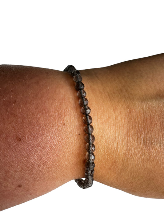 4mm facettiertes Ice Obsidian Armband