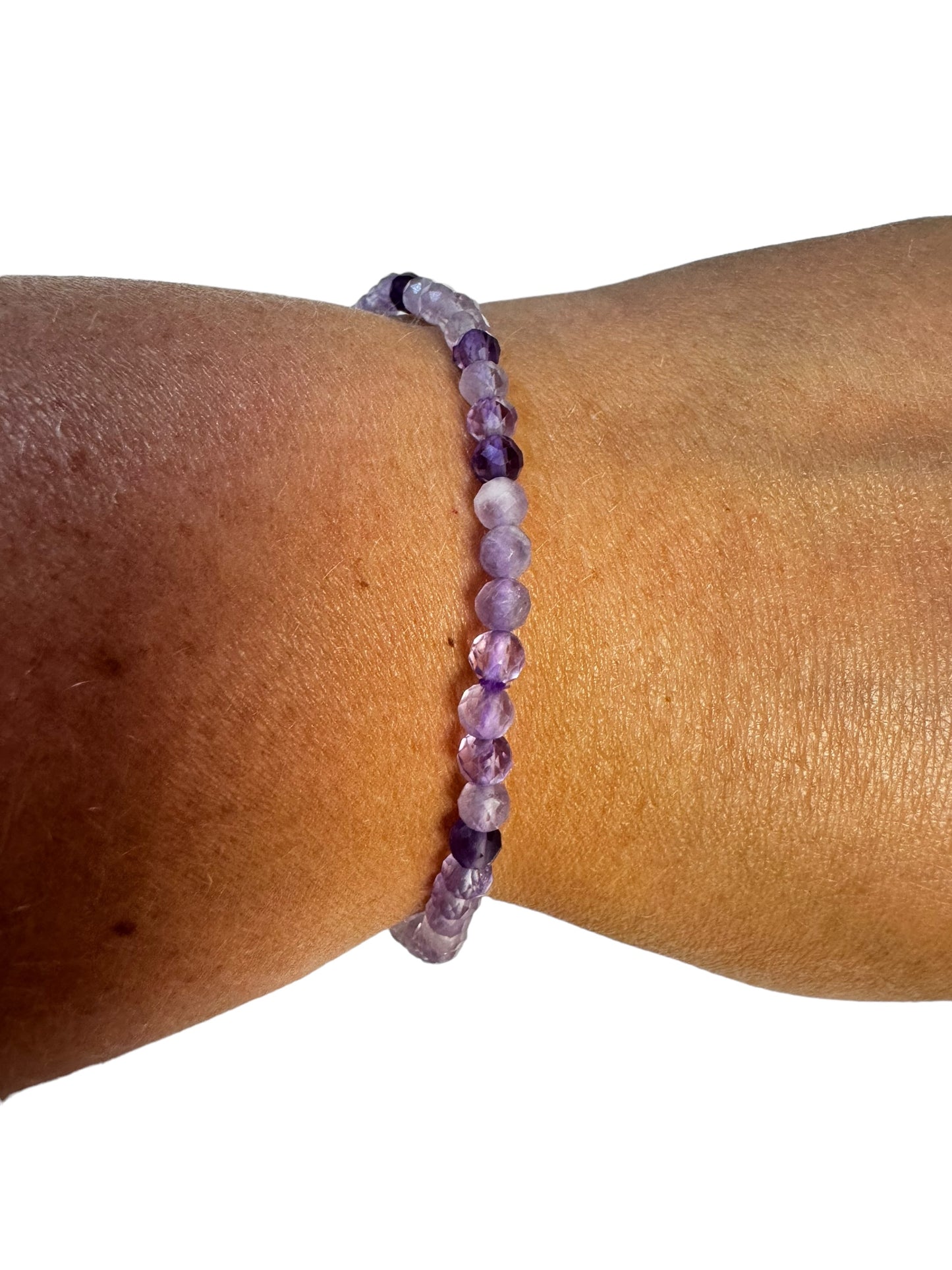 4mm facettiertes helles Amethyst Armband