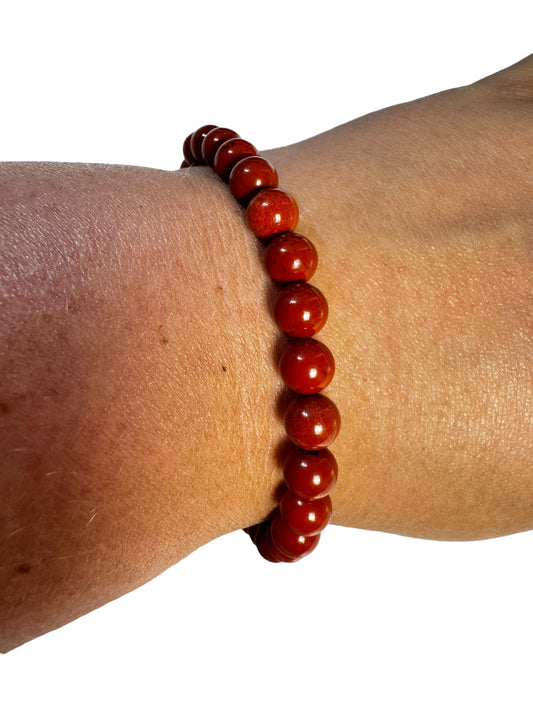 6mm rotes Jaspis Armband