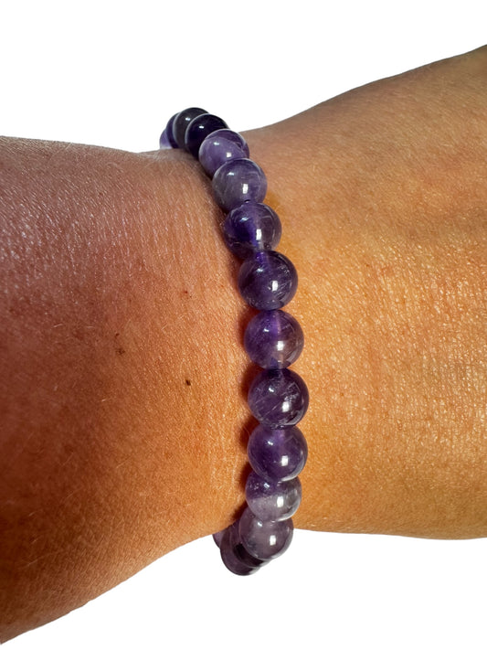 6mm lavendel Amethyst Armban