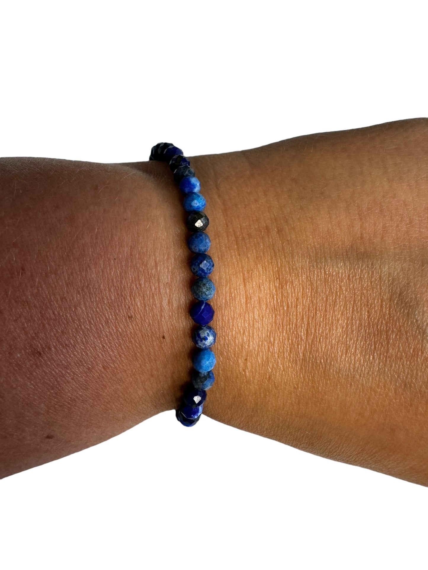 4mm facettiertes Lapis Lazuli Armband