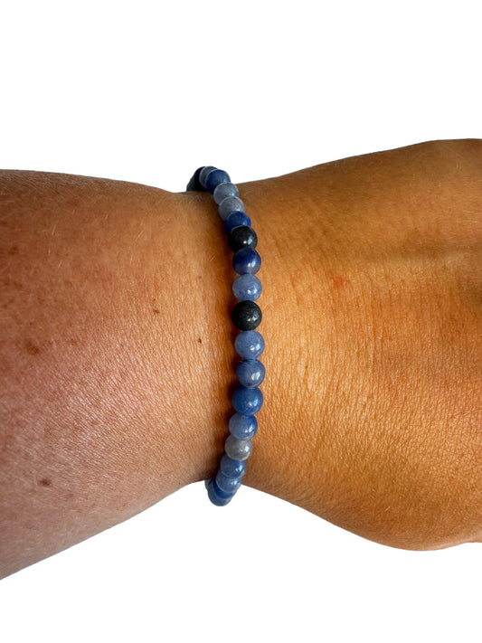 4mm Blaues Aventurin Armband