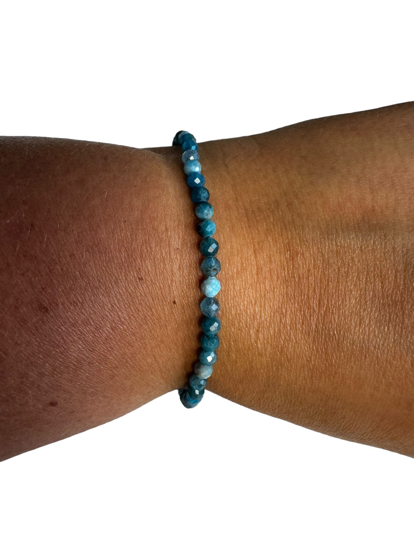 4mm facettiertes Apatite Armband