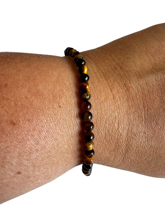 4mm gelbes Tigerauge Armband