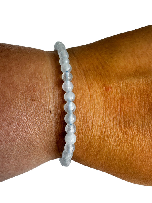 4mm Aquamarine Armband