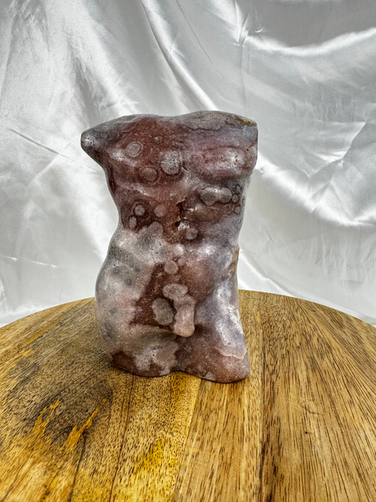 Pink Amethyst Männer Body mit Druse 15cm